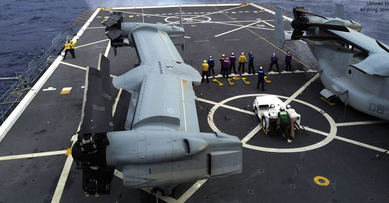 V-22机翼折叠后的占地面积与CH-53E大致相同