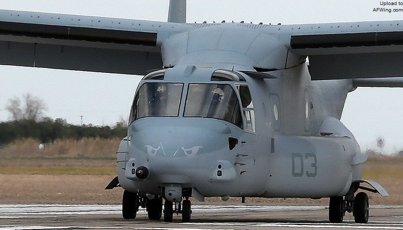 VMM-163中队（即HMM-163换装V-22后的新番号）的MV-22B也继承了&ldquo;邪恶之眼&rdquo;涂装