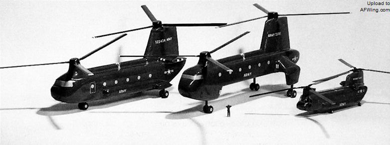Model 227运输机和Model 237空中吊车的方案模型