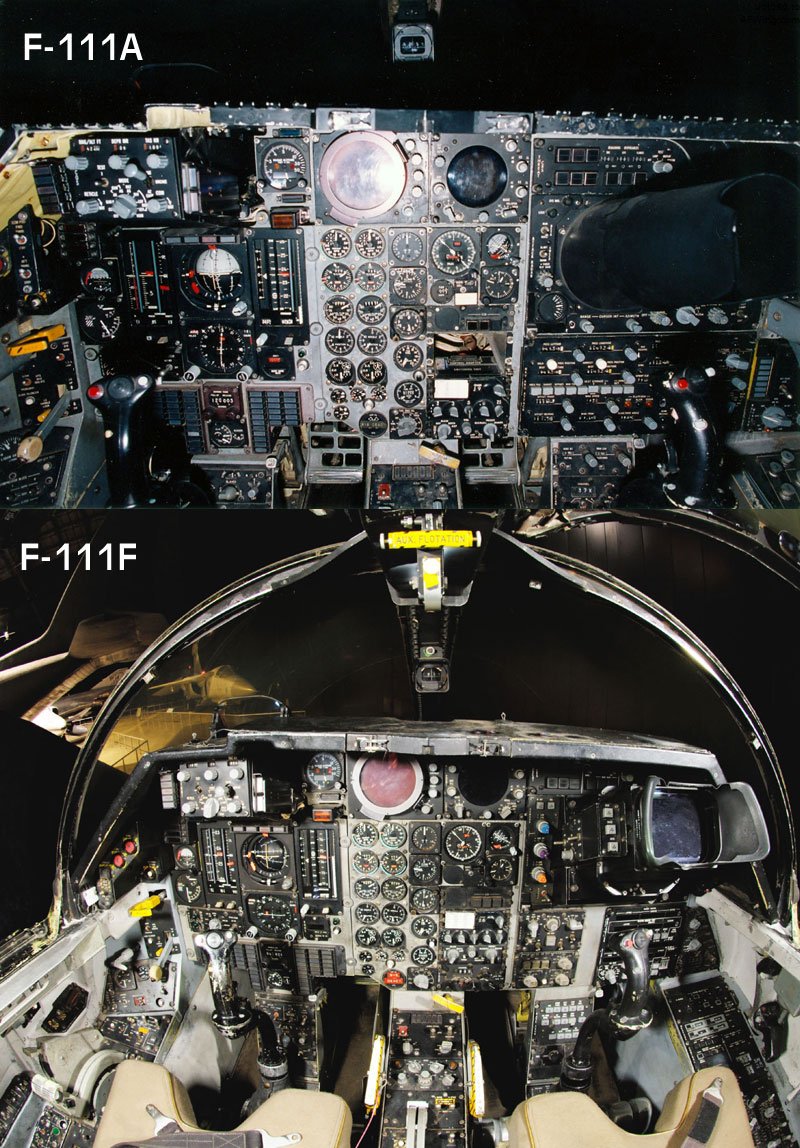 F-111F飞起来很快，具有数字化航电，只是航电的综合性和花哨程度上不如D型