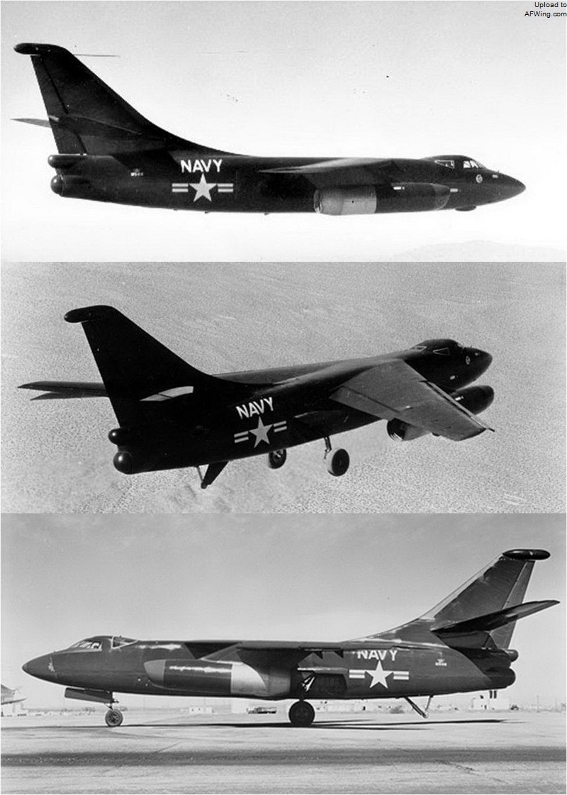 第一架XA3D-1（BuNo 125412），此时正饱受J40发动机的困扰