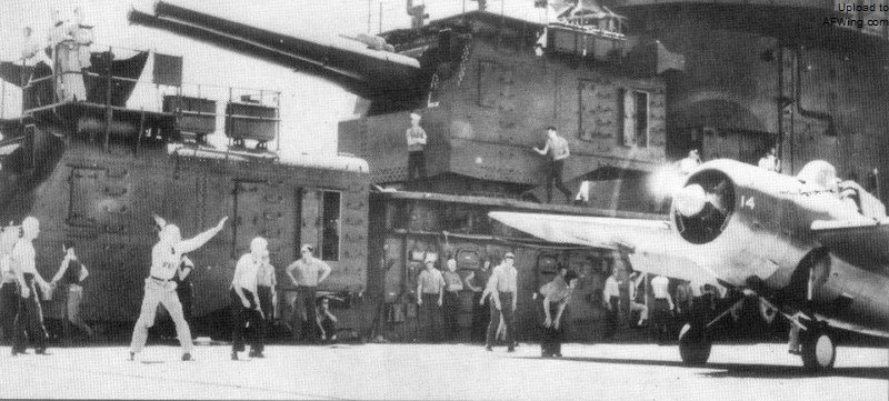 1942年2月，VF-3于&ldquo;列克星敦&rdquo;号