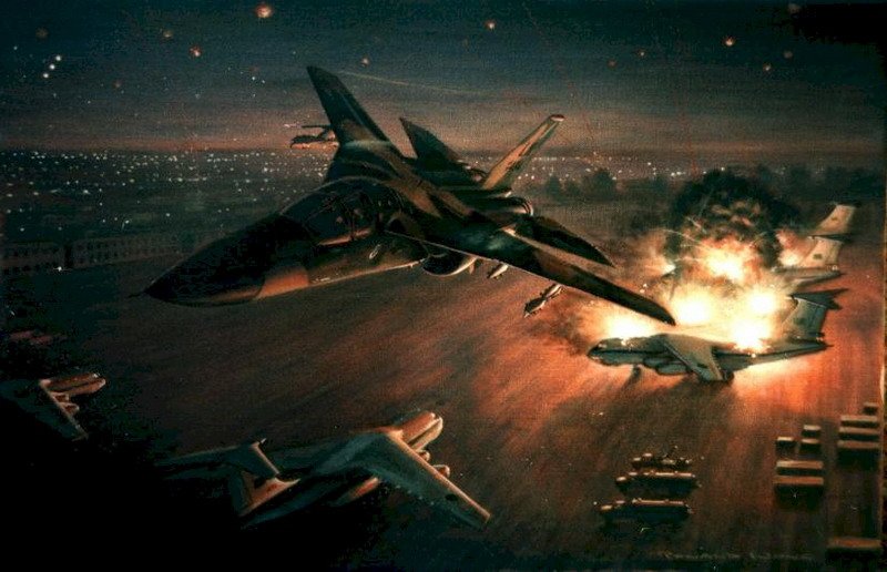 被F-111炸毁的利比亚伊尔-76T