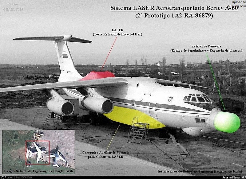 A-60的激光反射镜系统位于机背