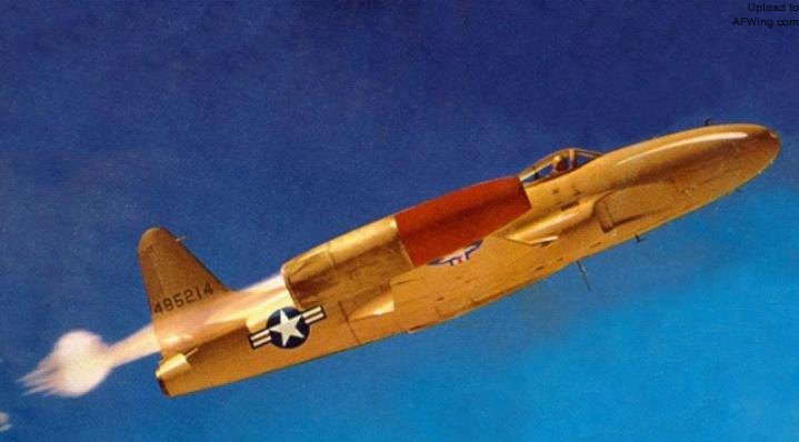P-80A 44-85214在翼尖安装了直径76.2厘米的马夸特C30-10B冲压发动机