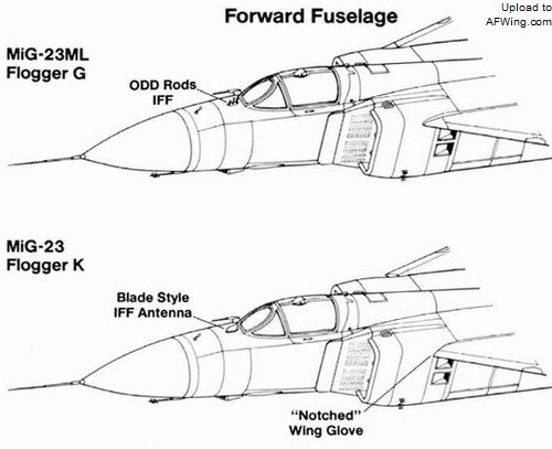 米格-23MLD和米格-23ML的外形区别