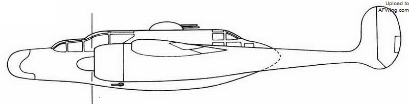 1941年最终定型的XP-61布局
