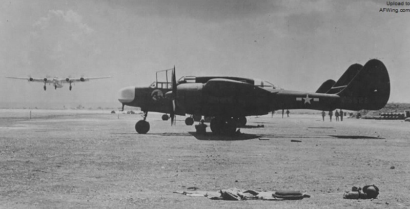 1945年塞班岛上第6夜战中队的P-61A