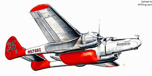 N9768Z机腹安装了突出的水箱