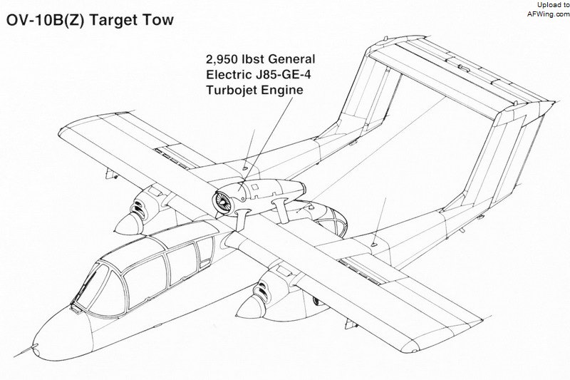 OV-10B(Z)奇特的外形让许多人误认为该机在进行发动机测试