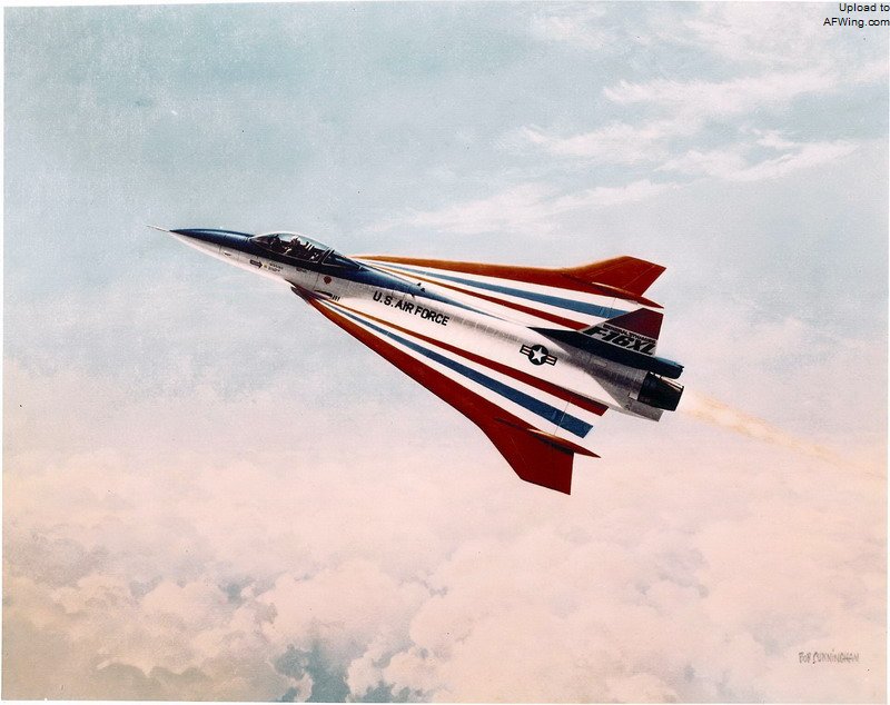 F-16XL早期设计采用时髦的全动垂尾
