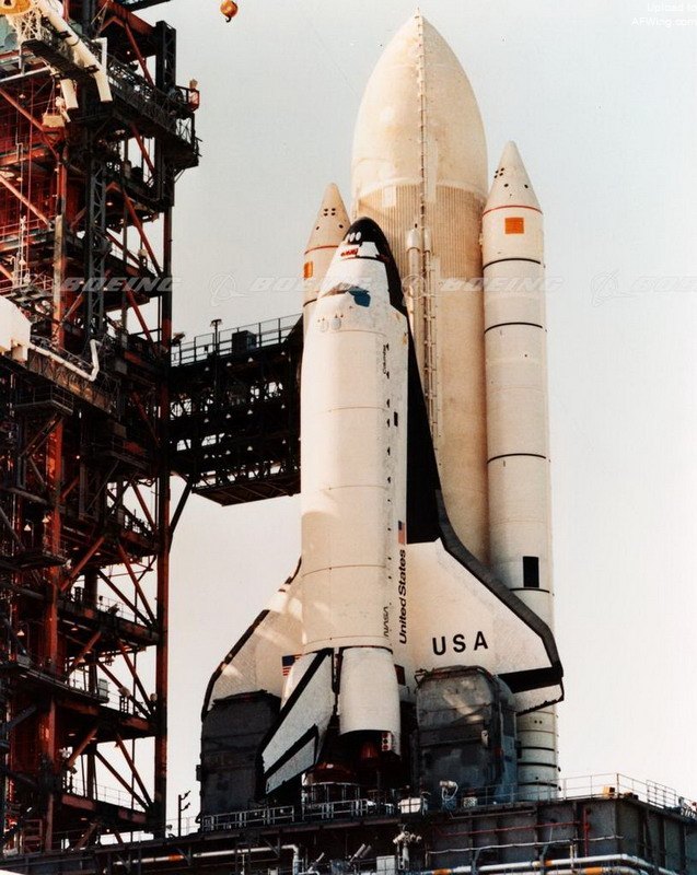 STS-2任务中，准备发射的&ldquo;哥伦比亚&rdquo;号