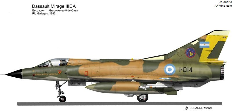 第8大队第1中队的&ldquo;幻影&rdquo;IIIEA I-014号，挂载两枚&ldquo;魔术&rdquo;空空导弹